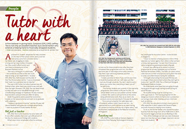 Magazine feature about a tutor in Cyberpioneer
